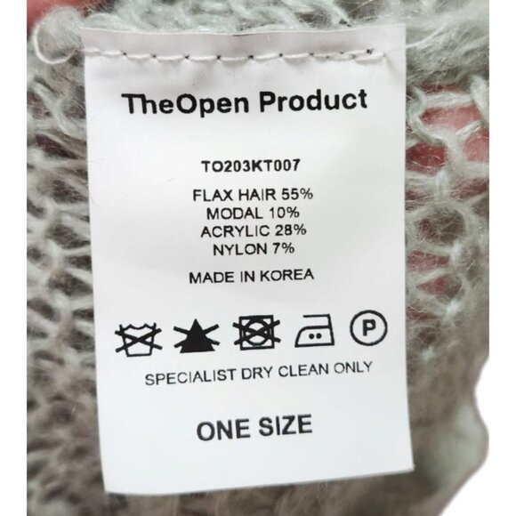 Theopen Product Boho Knit Mesh Sweater Multicolor Slouchy Pullover Artsy Grunge - Picture 9 of 15